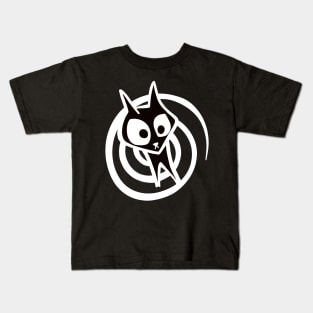 Black Cat Spiral | Twilight Zone Kitty (dark) Kids T-Shirt